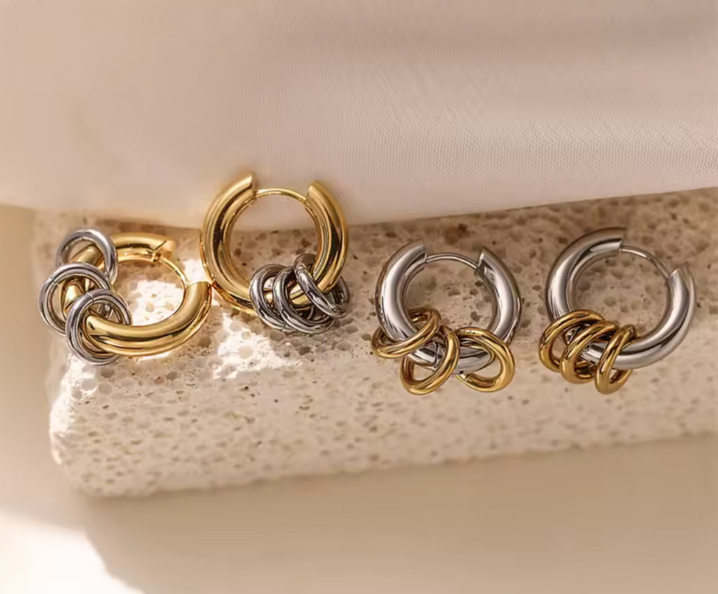 Stainless Steel Large & Small Hoop Earrings for Women
