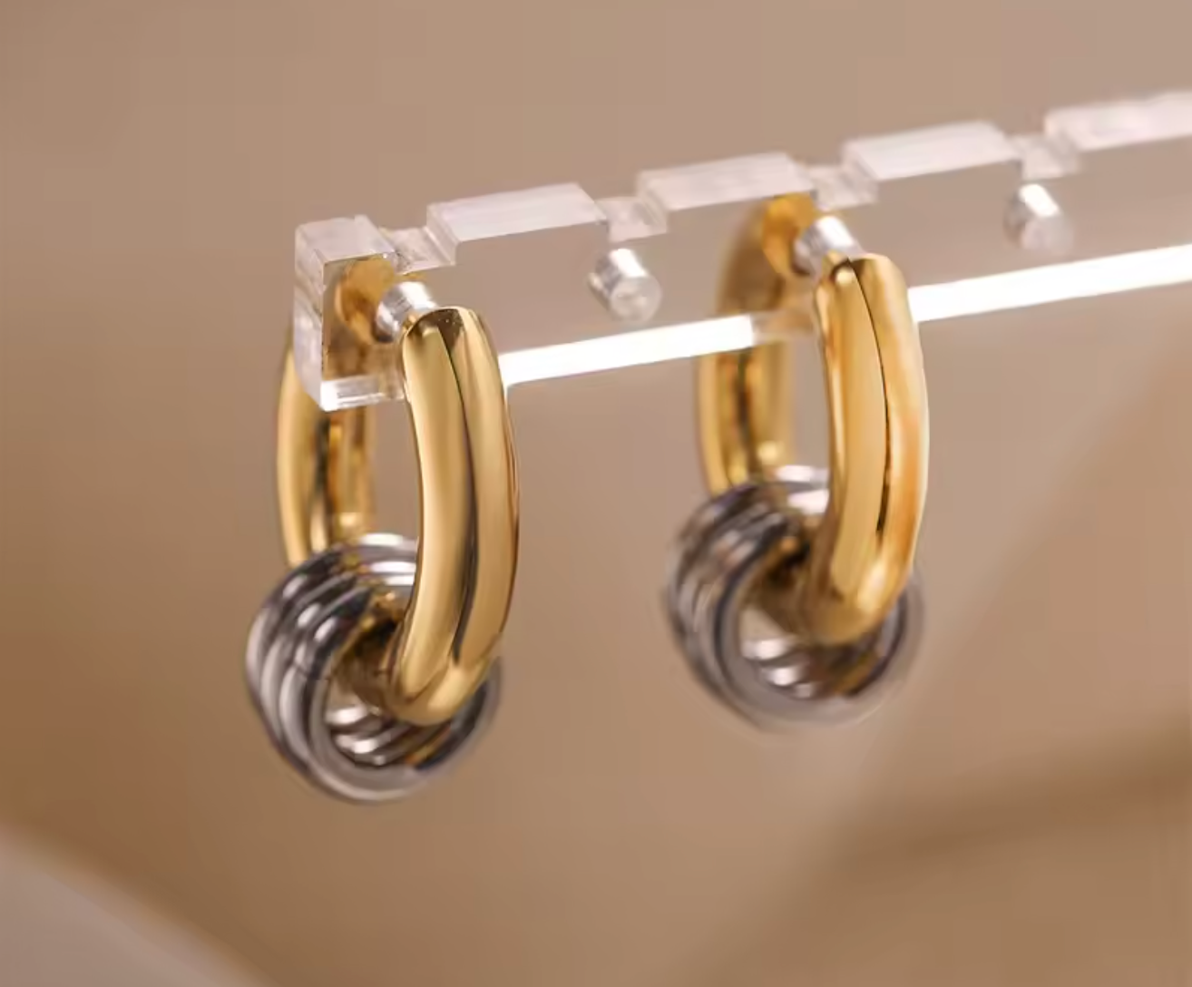 Stainless Steel Large & Small Hoop Earrings for Women