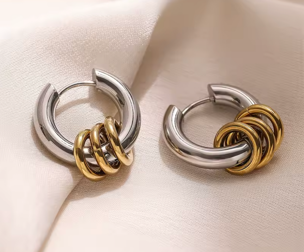 Stainless Steel Large & Small Hoop Earrings for Women