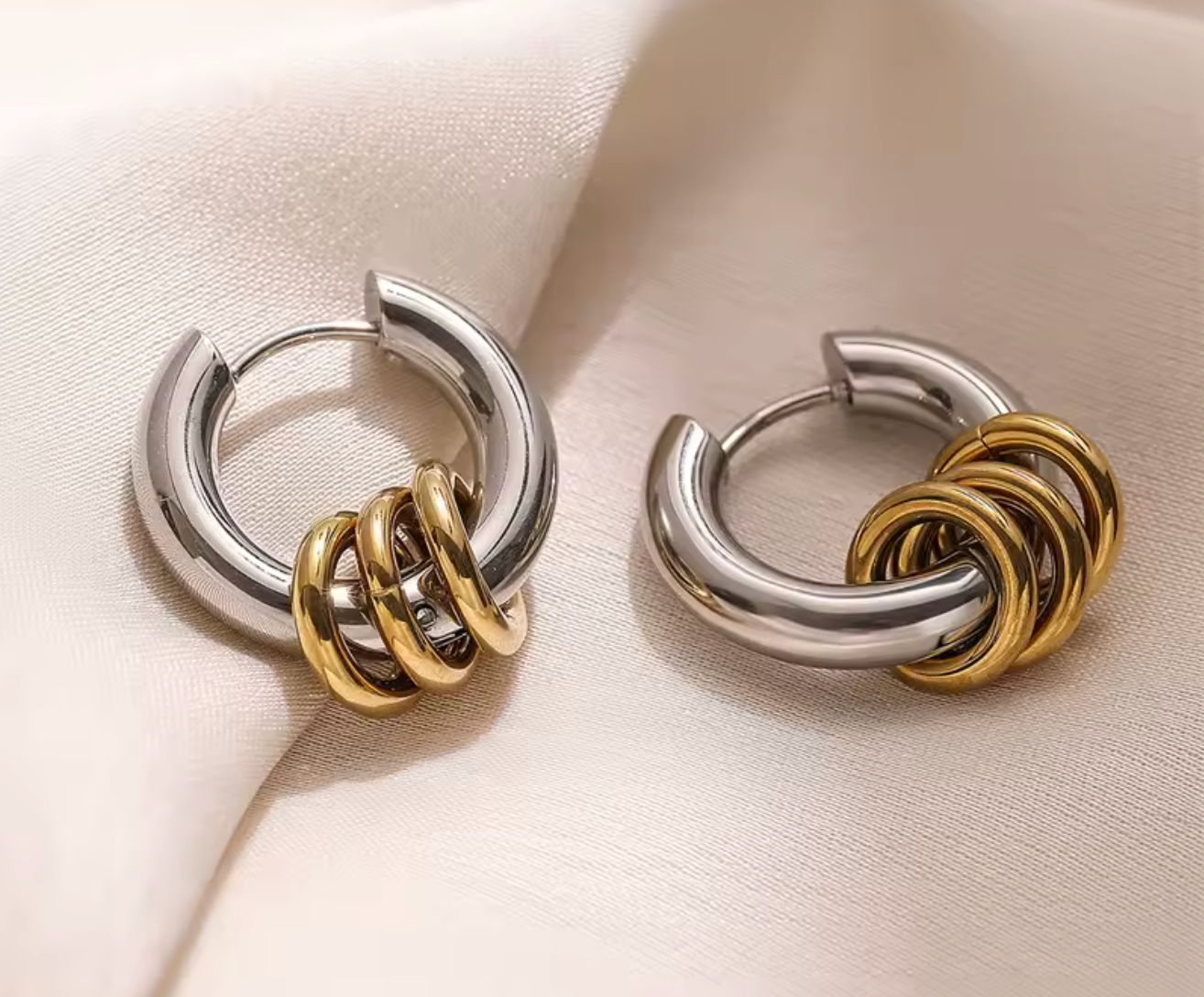 Stainless Steel Large & Small Hoop Earrings for Women