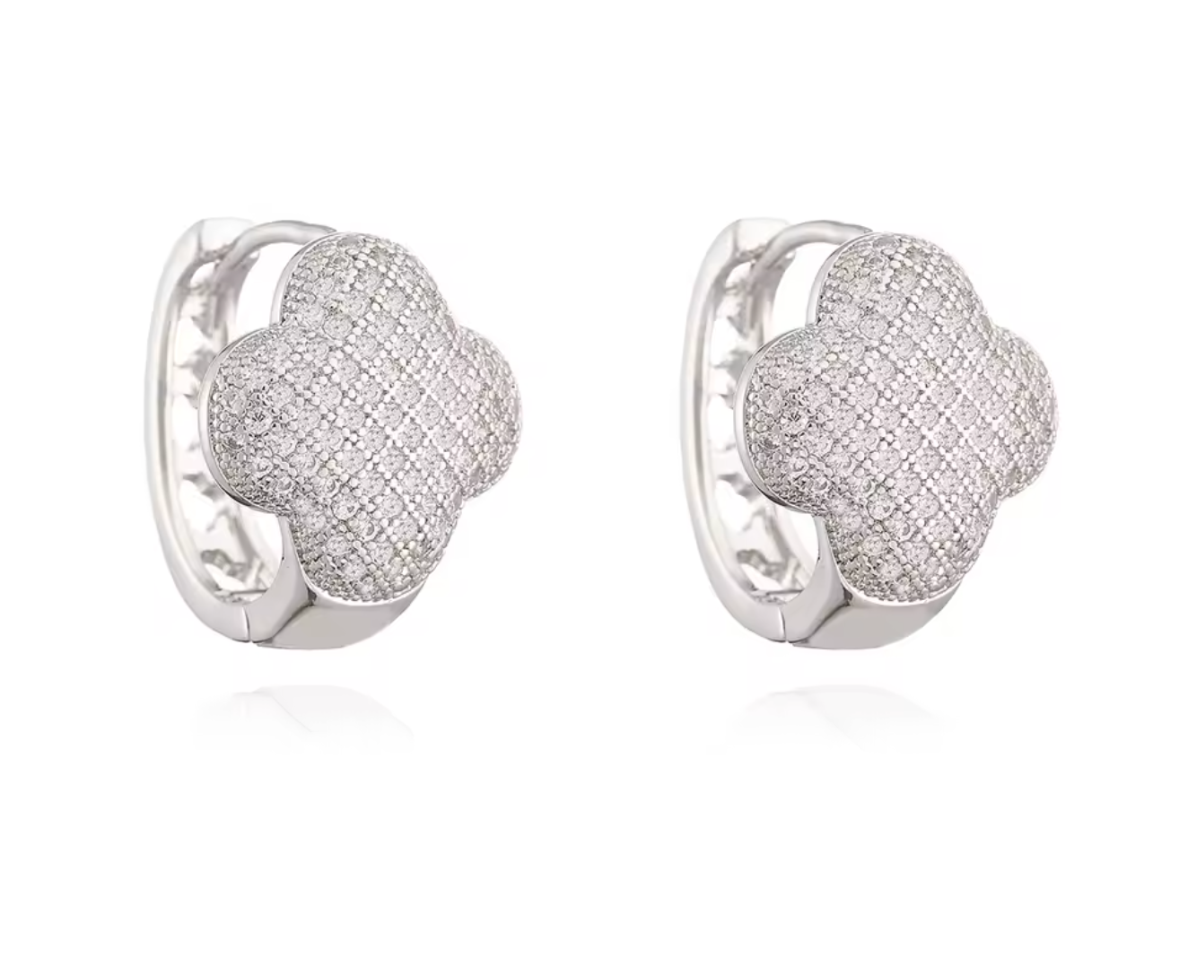 Luxury Clover Hoop Earrings for Women