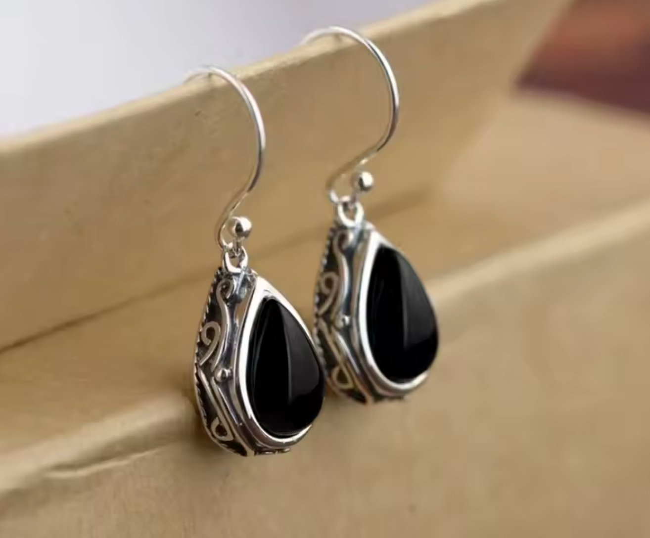 Ethnic Style Stone Drop Earrings for Women